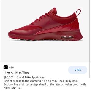 Red Nike Air Max Thea